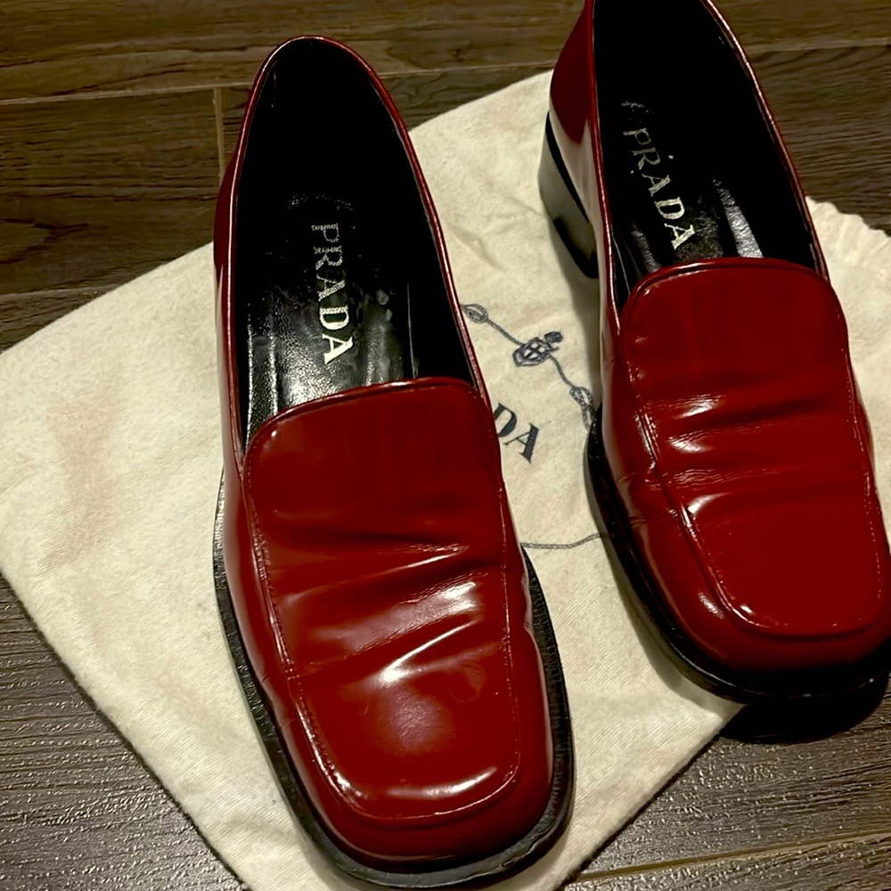 Prada - Red Patent Leather Loafers